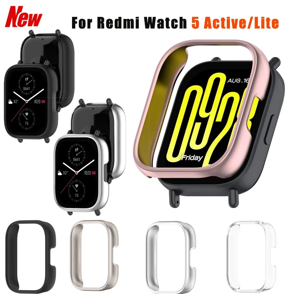 New Protective Opaca PC Cover with Bumper Cable for Redmi Watch 5 Active and Redmi Watch 5 Lite - Accessories Smartwatch 2026