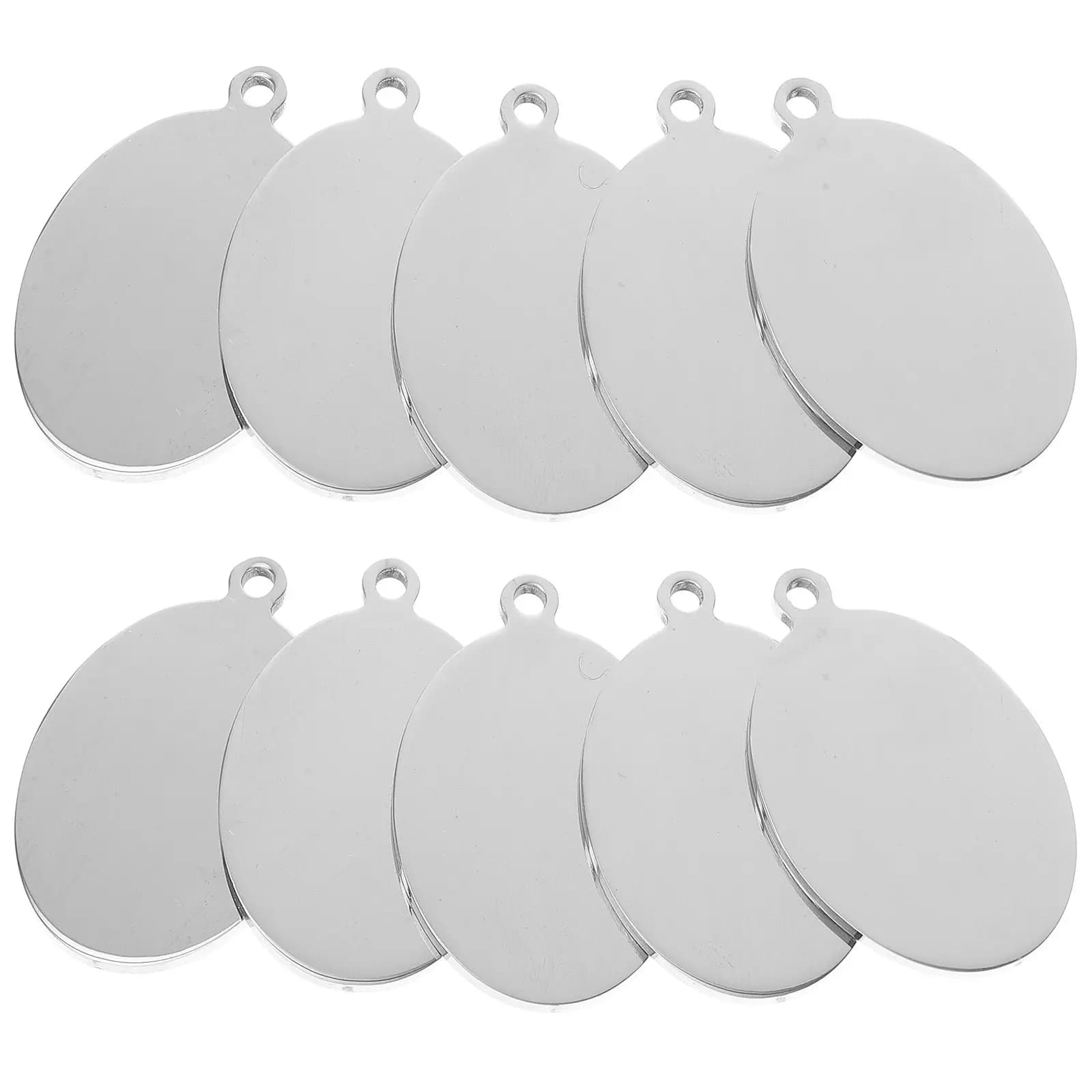 10 Pezzi Targhette Identificative per Animali Domestici in Acciaio Inossidabile, Medagliette Personalizzate per Cani, Accessori per Collare Cuccioli Anti-Smarrimento Incisi