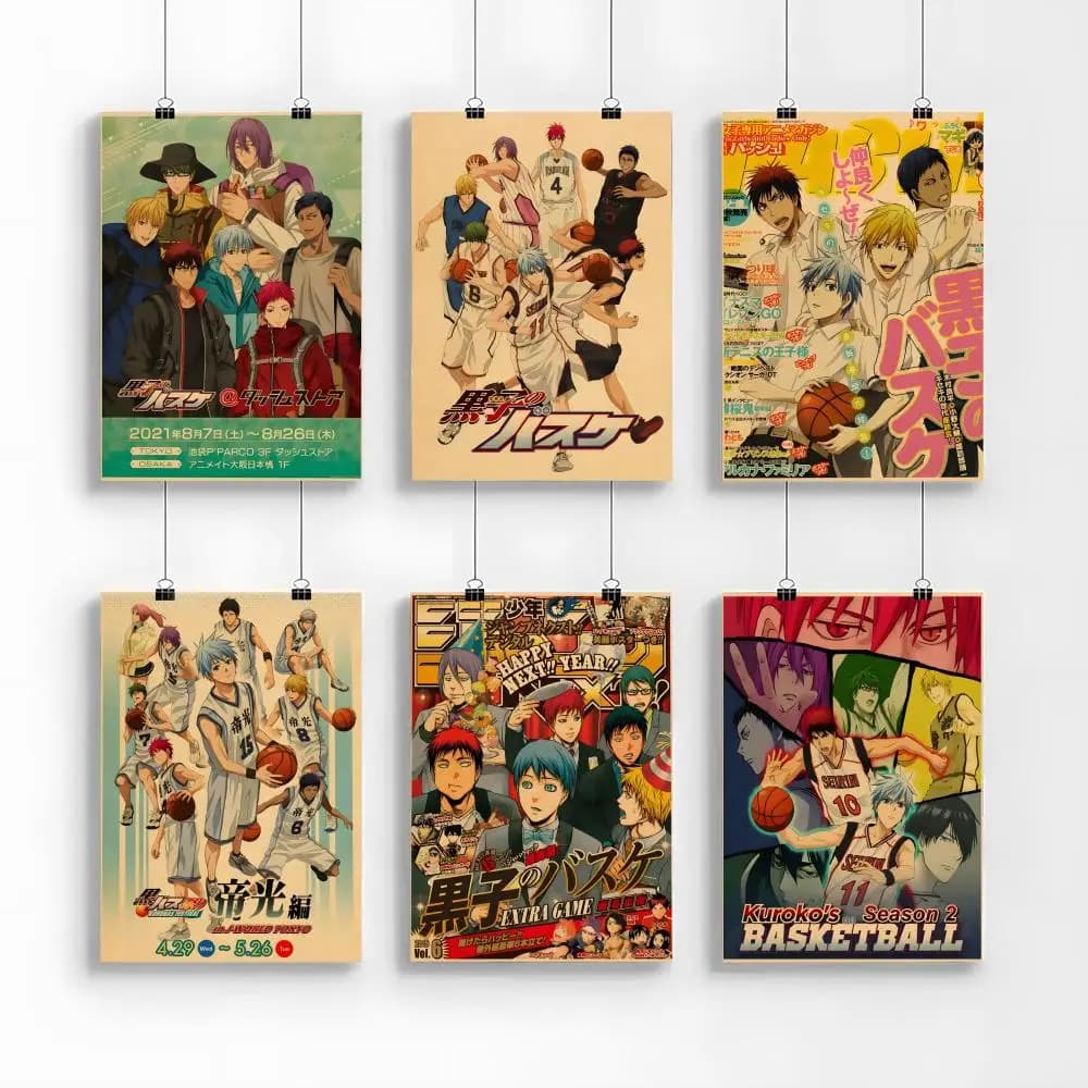 Poster classico dell'anime K-Kurokos Basketball, decorazione da parete per la stanza, poster impermeabile per la casa, bar, camera da letto, decorazione, regalo