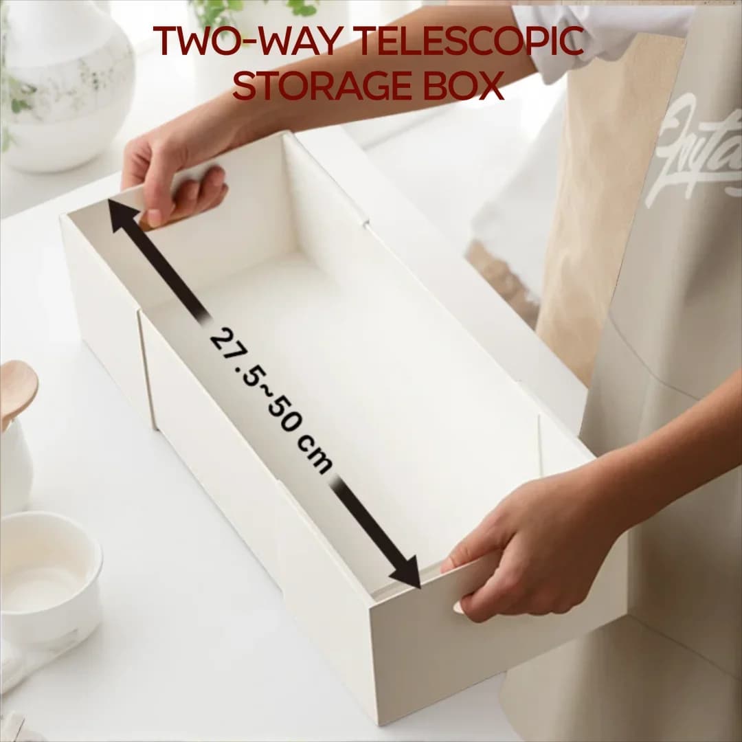 Two-way retractable storage box adjustable size kitchen accessory home organizers bedroom underwear socks cabinet