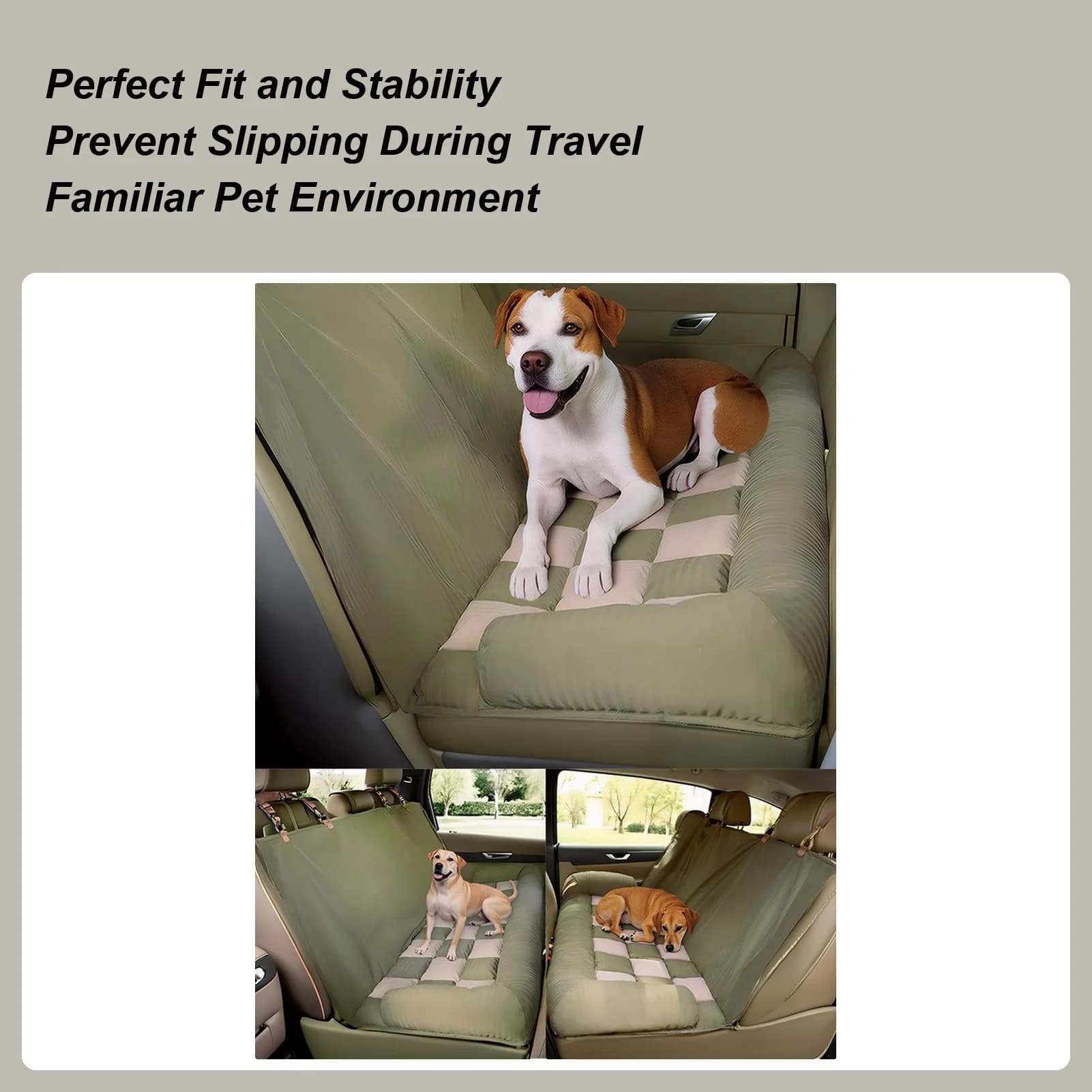 Coprisedile per cani per sedile posteriore Tappetino per cuscino per sedile posteriore automobilistico per animali domestici impermeabile Protezione per seggiolino auto Letto per animali domestici per rimorchio RV