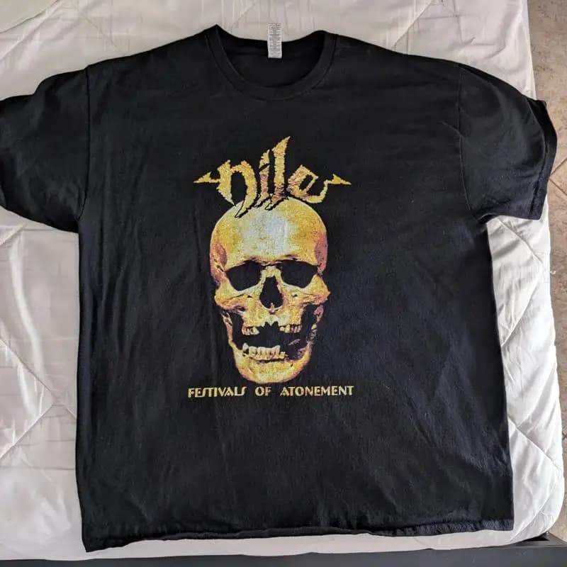 Maglietta Nile Festivals Of Atonement XL Death Metal Band nuovissima ufficiale
