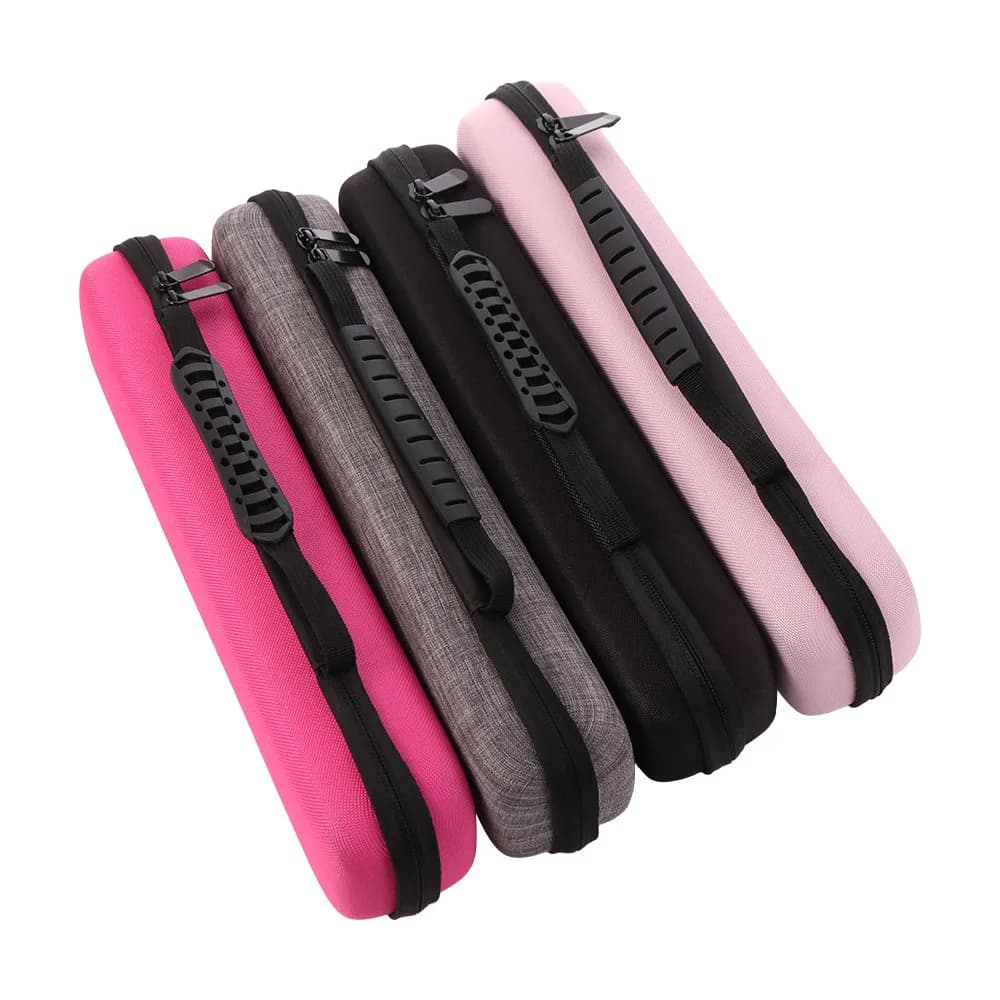 Storage bag for portable hair plate Hard iron curler with double zipper Protective housing Eva