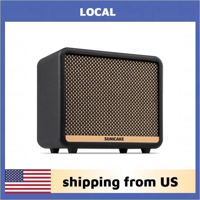 SONICAKE Local Guitar Amplifier Digital Dual Mode Guitar Practice Amplifier 10W BT with 100 Preset 99 Drummer for Electric Guitar APP Control shipping from US