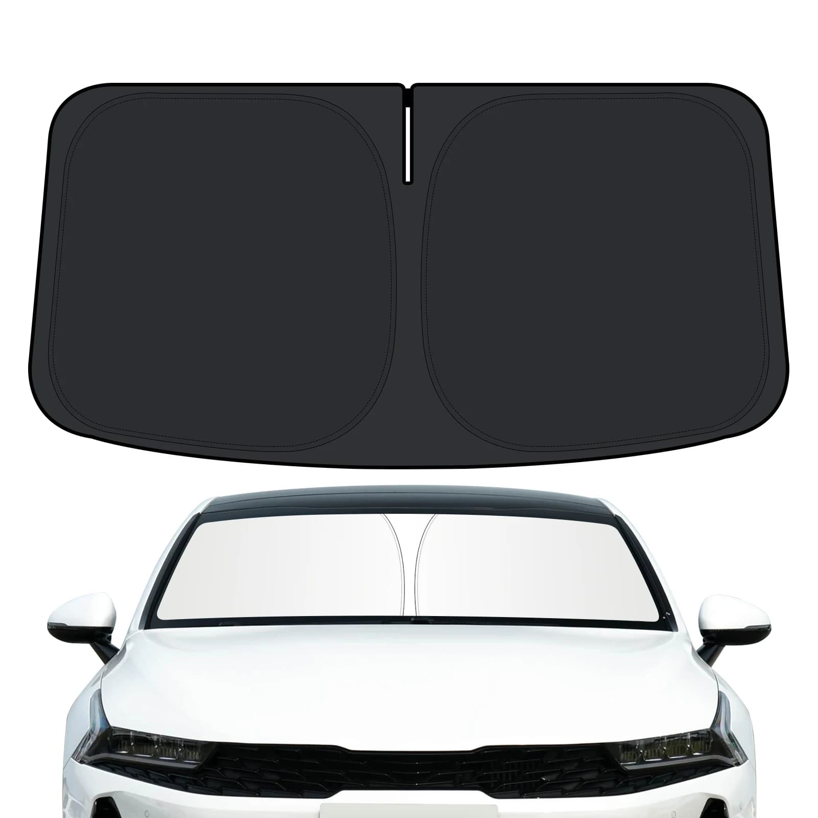 Parasole per Parabrezza KIA K5 2021-2026, Protezione Anteriore Auto con Visiera Parasole 240T, Blocca Raggi UV e Calore, Accessorio