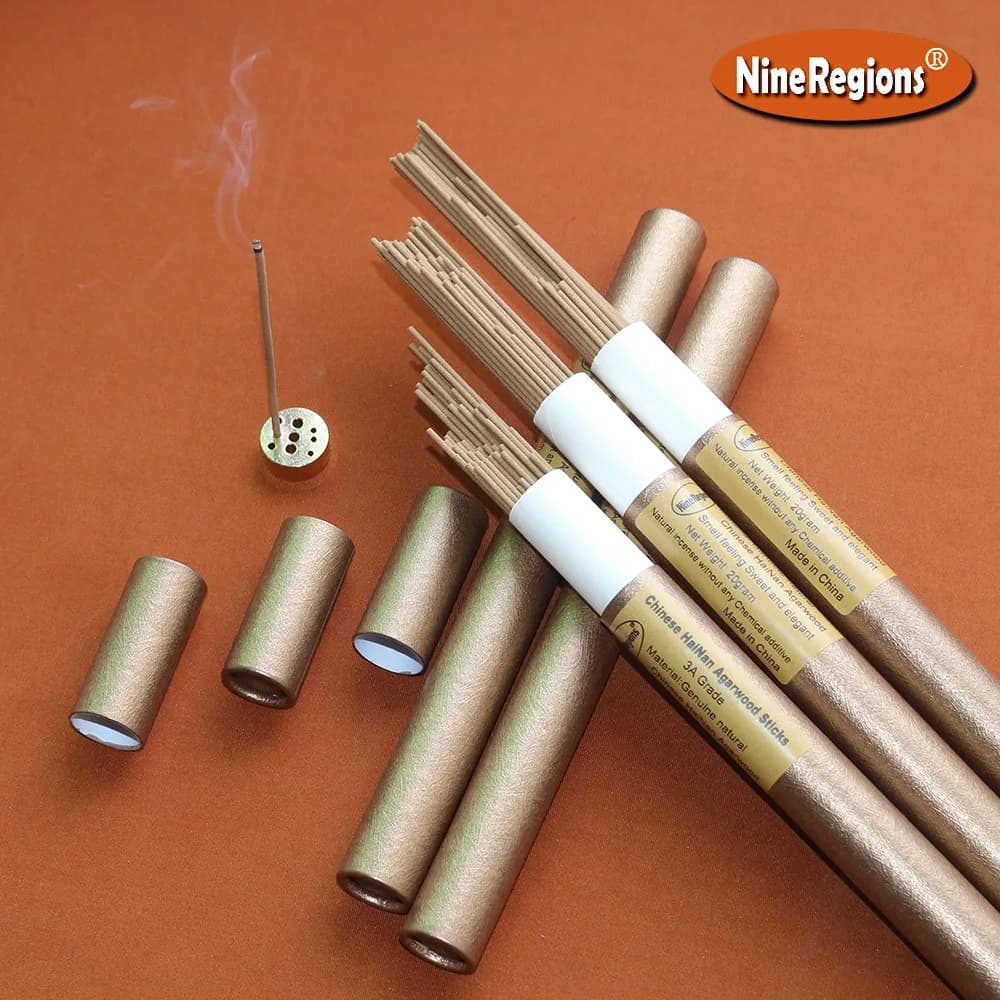 Bastoncino di incenso cinese HaiNan Agarwood 20 grammi Commercio all'ingrosso di fragranze domestiche di grado 3A in vero legno naturale Oudh