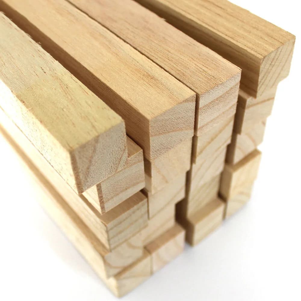 6/8/10/20mm Balsa Wood Sticks Solid Wood Long Wooden Strips for DIY Model Building Handcraft Assembly Supplies Length 330mm
