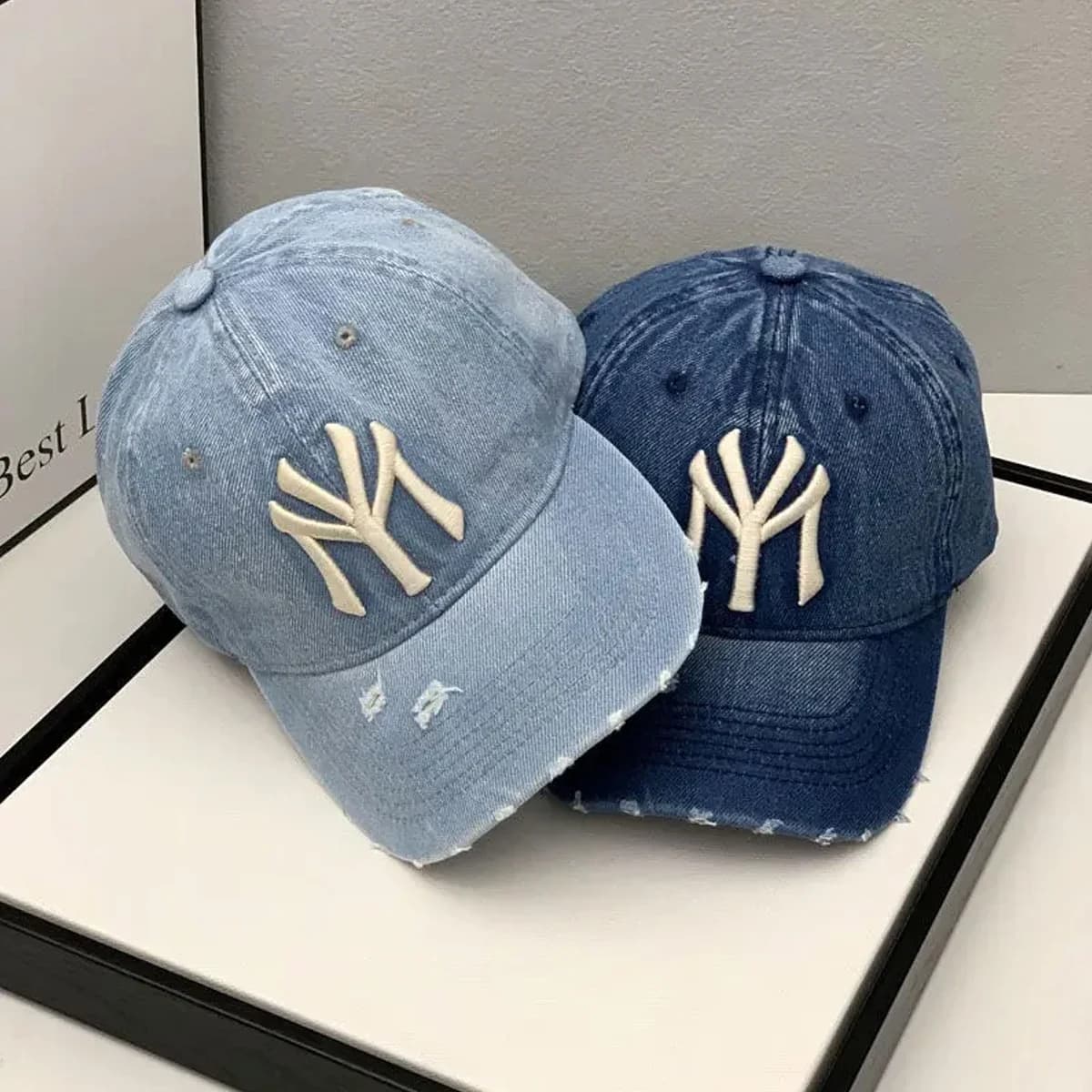 Unisex Baseball Hats with Embroidery of Letters, Cowboy Style, Adjustable, Casual, for Spring and Autumn, Solar External Protection