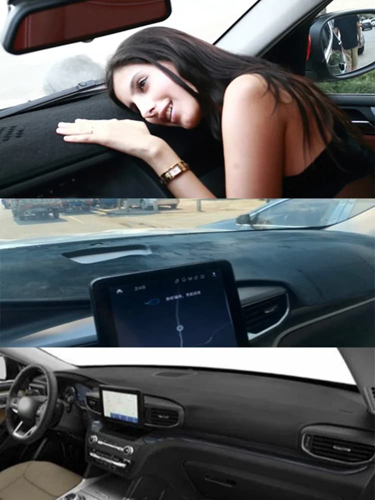 For 2020-22 Ford Explorer ST XLT Mk6 Car-Styling Dash Zerbino Cruscot Cover Dash Solar Protection Pad Protective