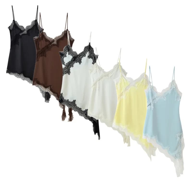 Nuovo abbigliamento da donna Abito asimmetrico in pizzo moda europea e americana