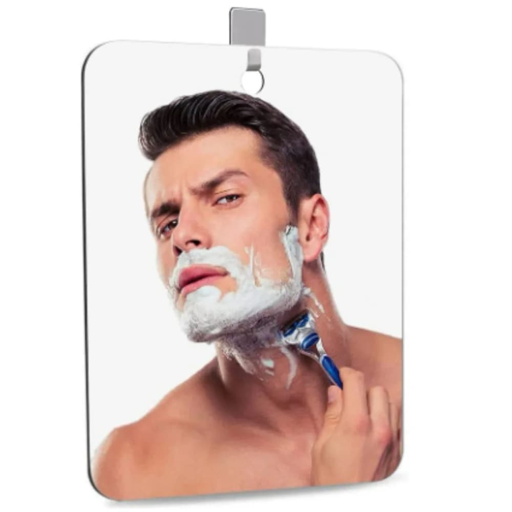Wall Mounted Bathroom Anti Fog Mirror Acrylic Shaving Makeup Accessory Lightweight Portable Clear View Cosmetic Decor Tool