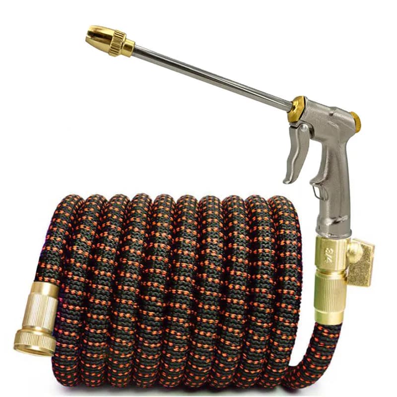 Pistola ad acqua da giardino con ugello multifunzione per lavaggio auto e irrigazione, con tubo e accessori per spruzzare l'acqua