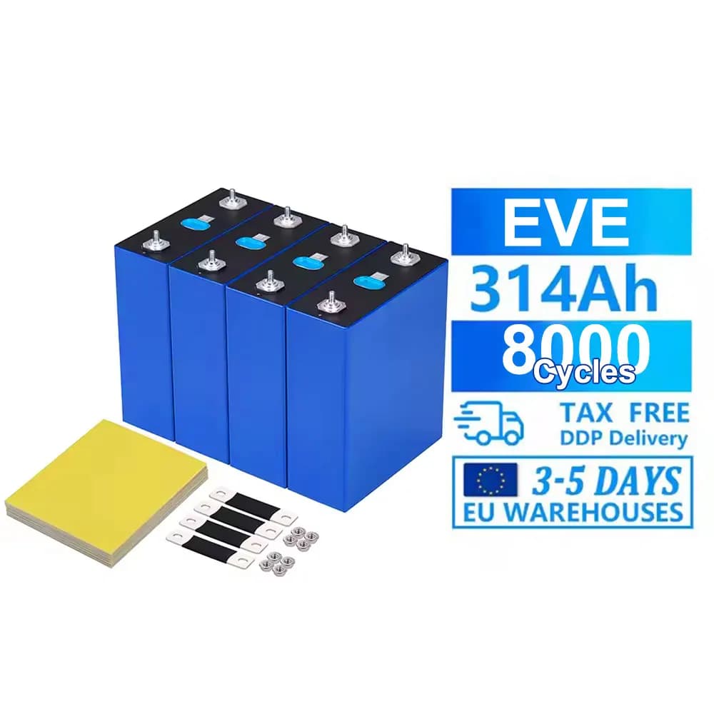 EVE MB31 314ah 3.2V Lifepo4 Batteria Grado A+ Batteria di accumulo di energia 314ah Lifepo4 Cella Energia solare eve Lifepo4 Batteria per ESS