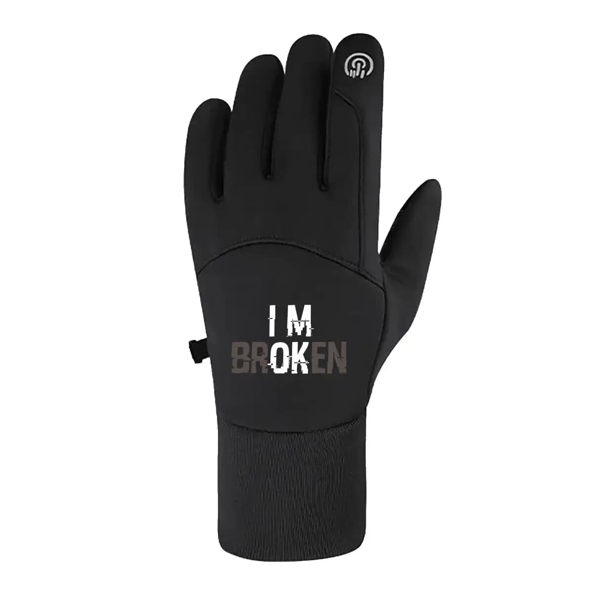 Guanti freddi da ciclismo caldi, impermeabili, antivento, unisex, con segreto triste, con segno rotto