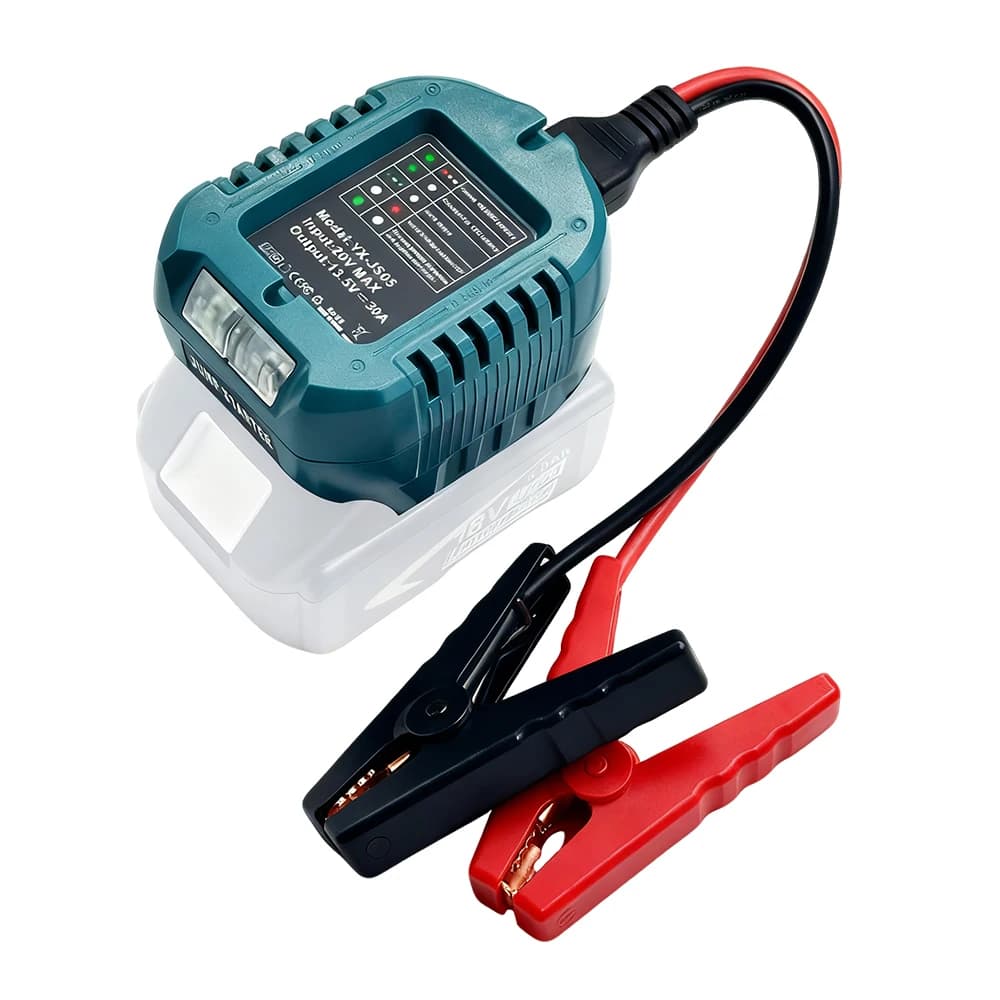 Adattatore per avviamento di emergenza per auto per batteria al litio Makita 18V Booster cavo per auto alimentazione di emergenza con clip accessori auto