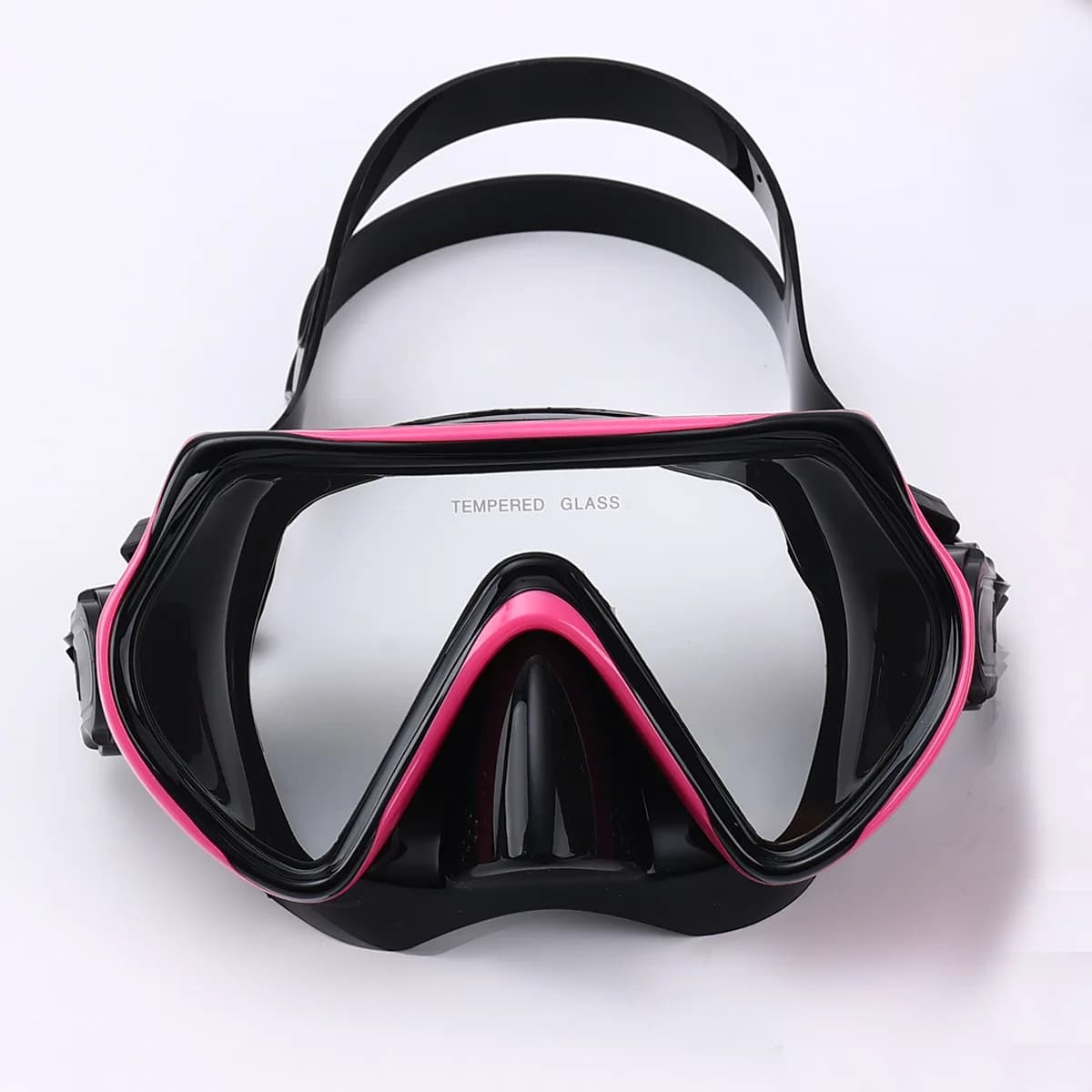 Children's Snorkel Mask Set Swimming Goggles Scuba Diving Silicone Skirt Wide View Training Respiratory Tube Kit Fully Dry