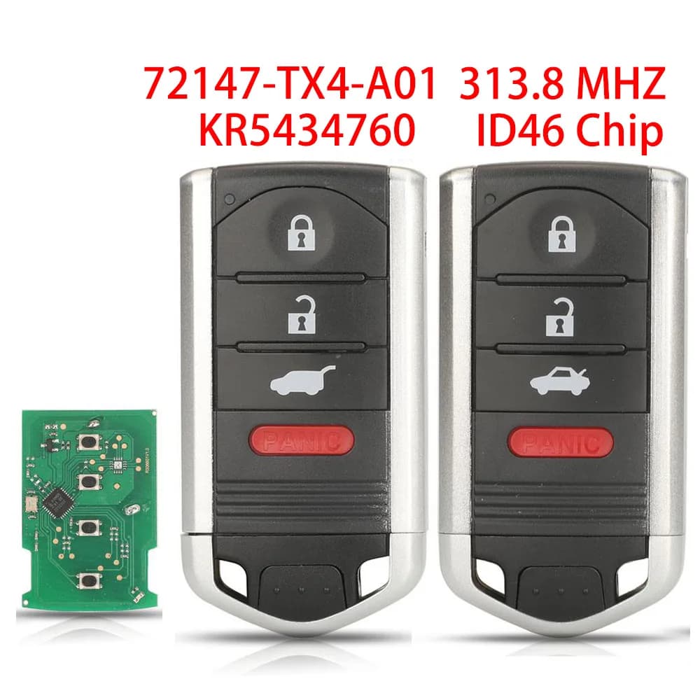 Nuovo Telecomando Auto Jingyuqin KR5434760 313.8MHZ ID46 per Honda Accord 2013 2014 2015 Acura ILX RDX PN:72147-TX4-A01