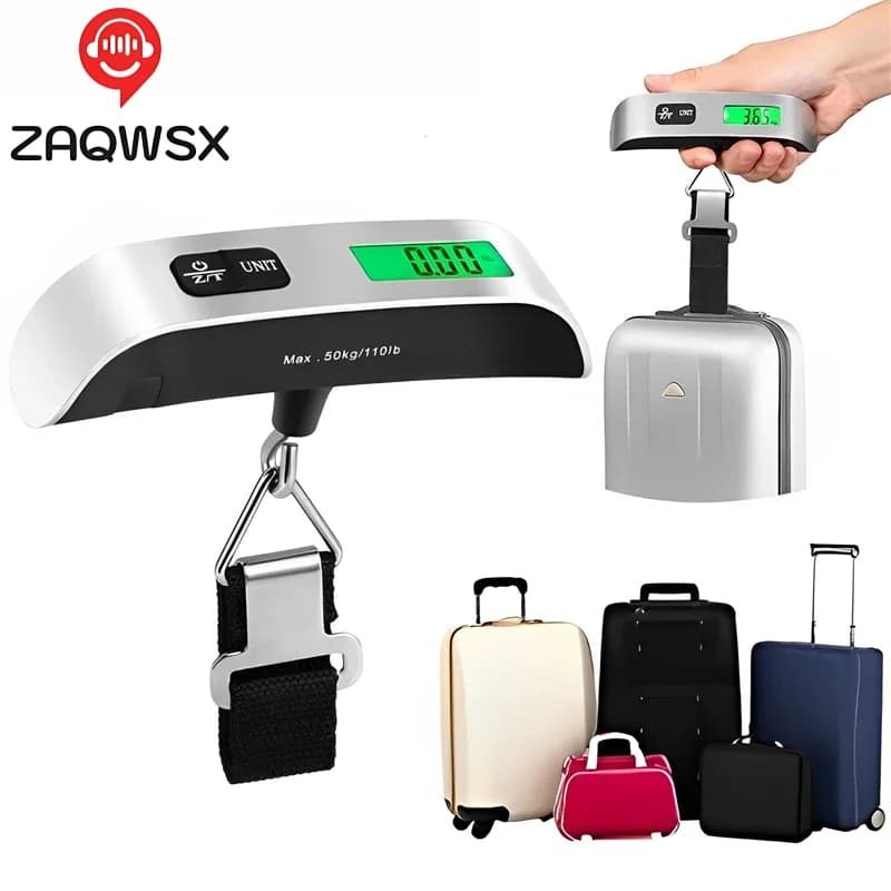 10g-50kg Bilancia digitale portatile per bagagli Display LCD Bilancia elettronica tascabile Bilancia Valigia Strumento per il peso dei bagagli da viaggio