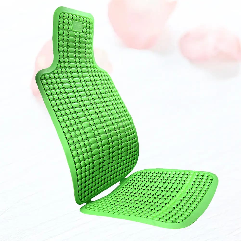 Breathable Summer Car Seat Cushion Green Ergonomic Back Brace Support Cushion Massage Pad for Home