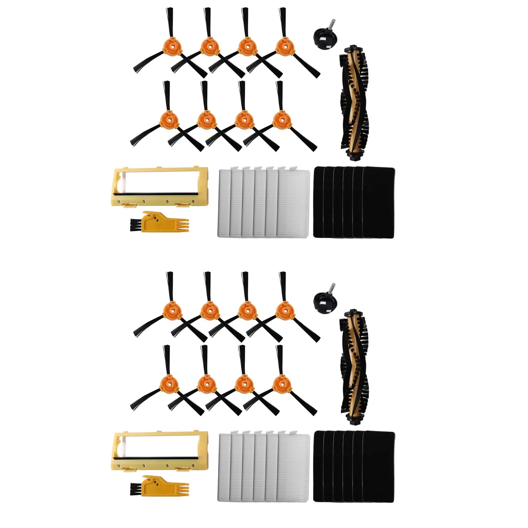 A38T-36Pcs Side Brush Main Brush Frame Cover Caster Wheel Filter For ECOVACS DEEBOT 600 601 605 710 N79 N79S