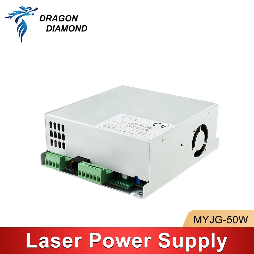 MYJG 50W Alimentatore laser CO2 110V/220V universale, per tubo laser per macchina da taglio e incisione 35~50W