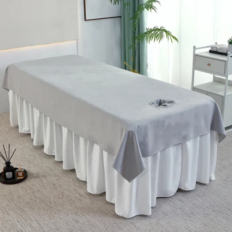 120x230 cm 1 pz pianura salone di bellezza lenzuola SPA massaggio Tuina anti-restringimento morbida pelle-amichevole biancheria da letto copertura del tavolo con/senza foro