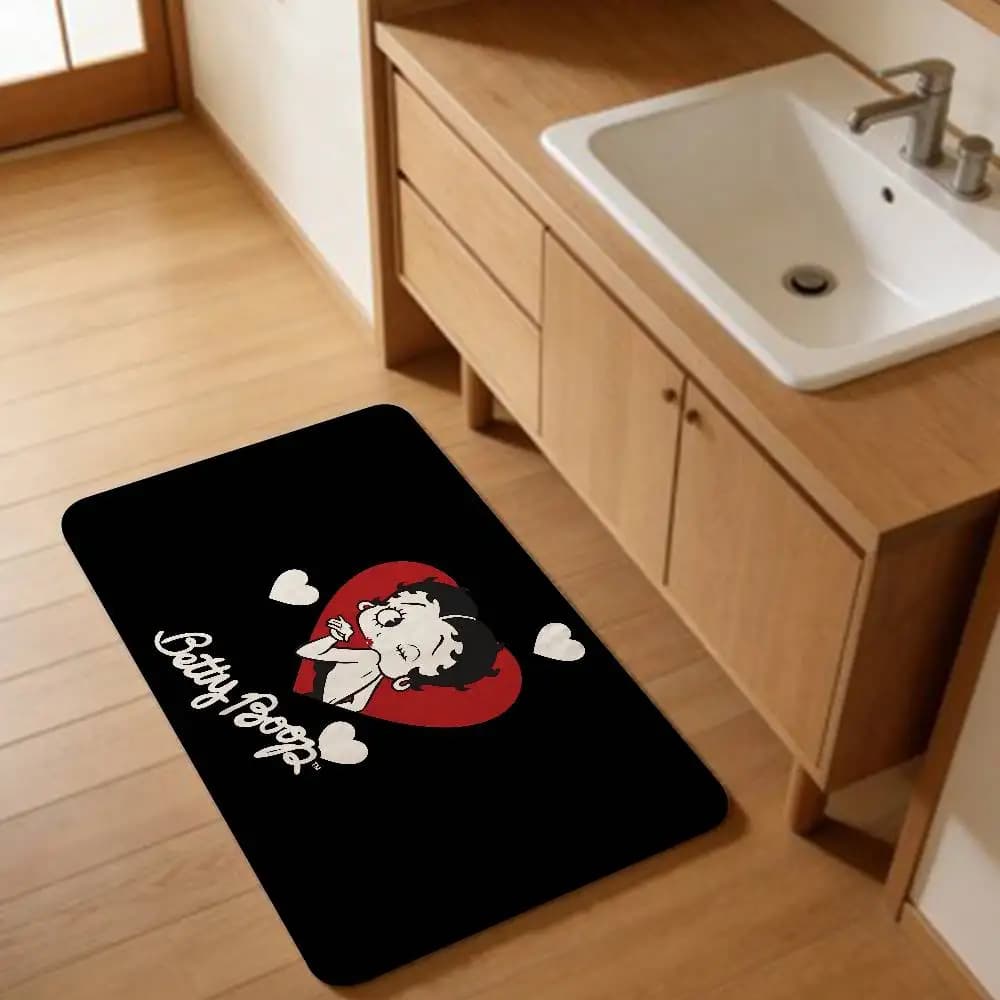 Tappetino per porta B-Betty Girl B-Boop, lavabile, antiscivolo, per soggiorno, divano, sedie, tappetino per cucina, tappeto