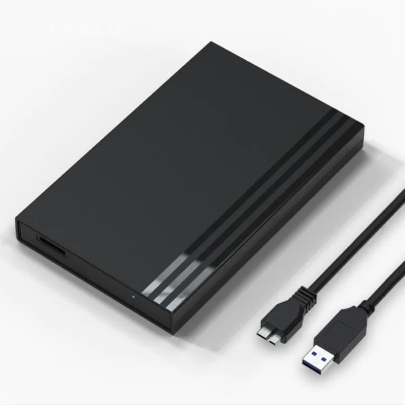 Case esterno per HDD da 2.5 SATA a USB 3.0/3.1, custodia per hard disk mobile, supporta HDD fino a 6TB, per archiviazione esterna SSD.