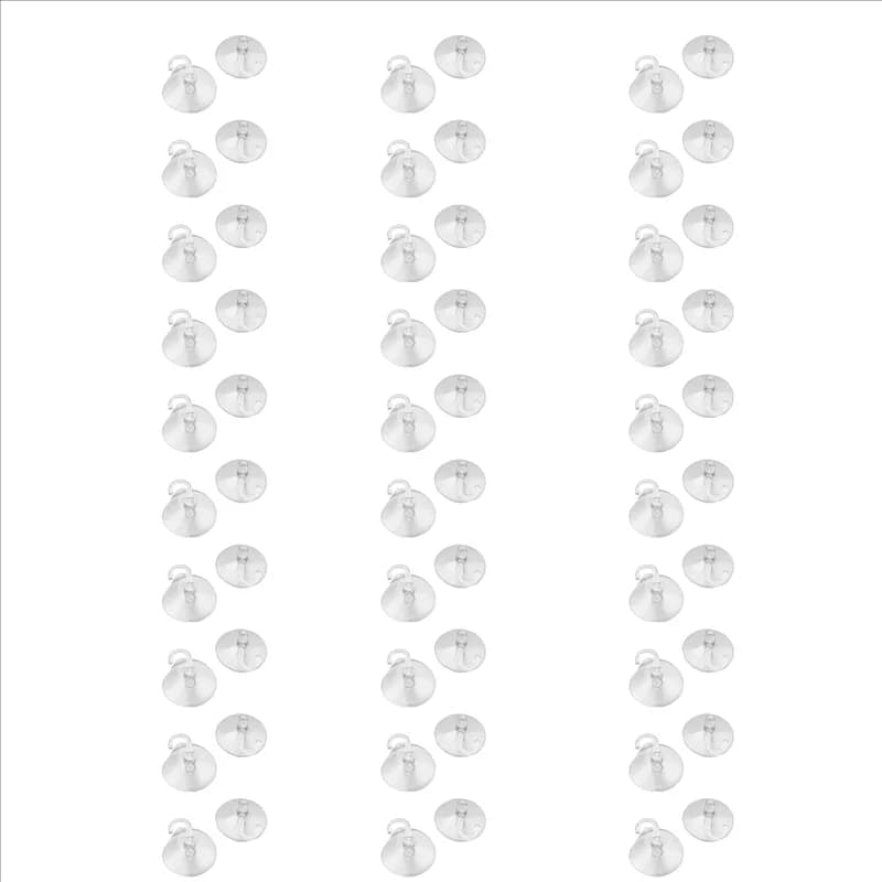 AT21-60 X Ventose in Plastica Trasparente con Ganci in Metallo per Decorazioni Natalizie da Appendere alle Finestre e agli Armadi