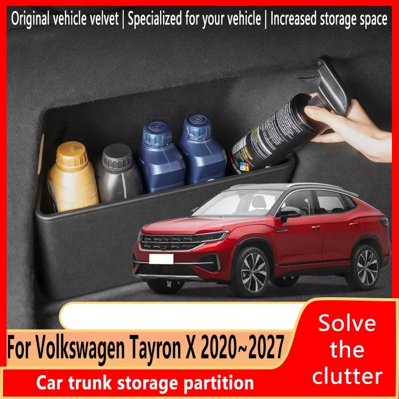For Volkswagen Tayron X 2020~2027 26 Thickening Trunk Storage Partition Multifunction Storage Auto Interior Parts Car Accessorie