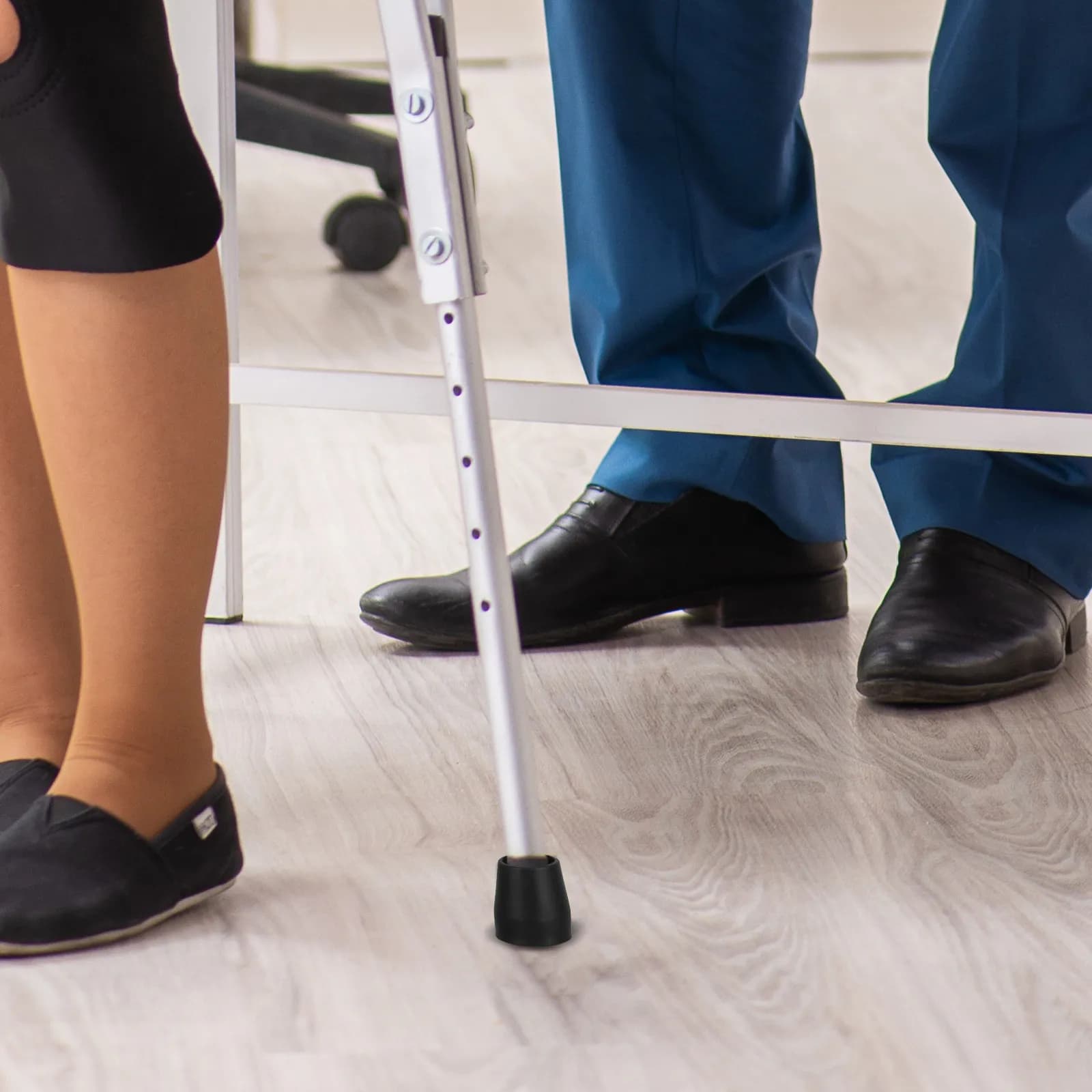6Pcs Heavy Duty Non-Slip Rubber Walking Cane Tips Replacement Ends for Trekking Poles Crutches Walker Legs Chair Feet Furniture