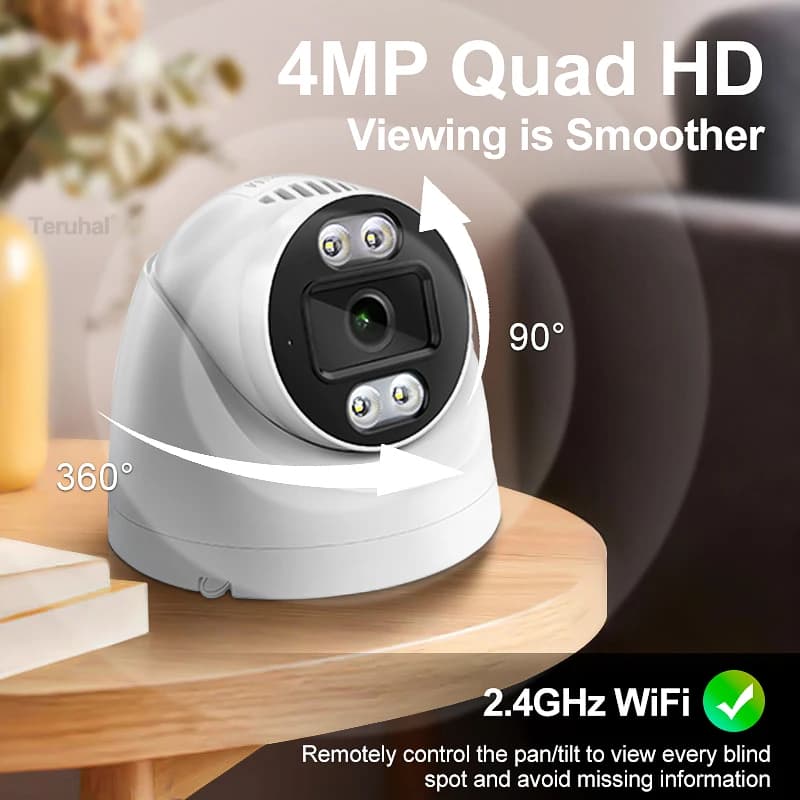 4MP HD Wireless WiFi CCTV Camera Indoor Outdoor Smart Home Security Surveillance Camera with Night Vision