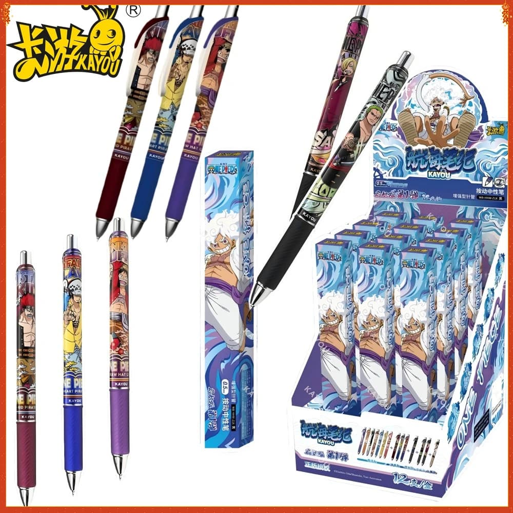 Nuovo KAYOU originale One Piece penna gel scatola cieca alta aspetto anime periferica moda penna a sfera regali di cancelleria per le vacanze