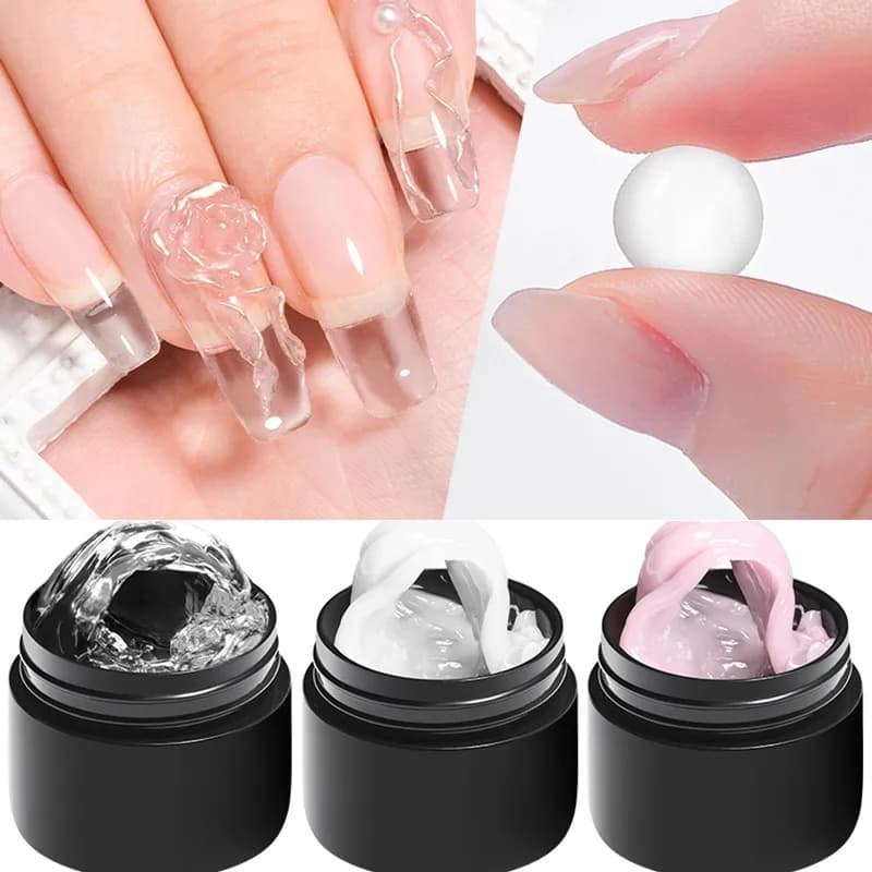 2/3 pezzi trasparente antiaderente estensione mano gel smalto set 3D modellatura/scolpire/tagliatura UV/LED gel gelatina gel duro manicure fai da te