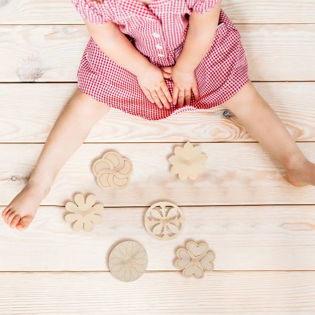 24 Pezzi di Trottola in Legno Fai-da-Te Non Finita, Colorata e Portatile, Giocattolo Educativo per Bambini da Dipingere, Regalo per Feste di Compleanno