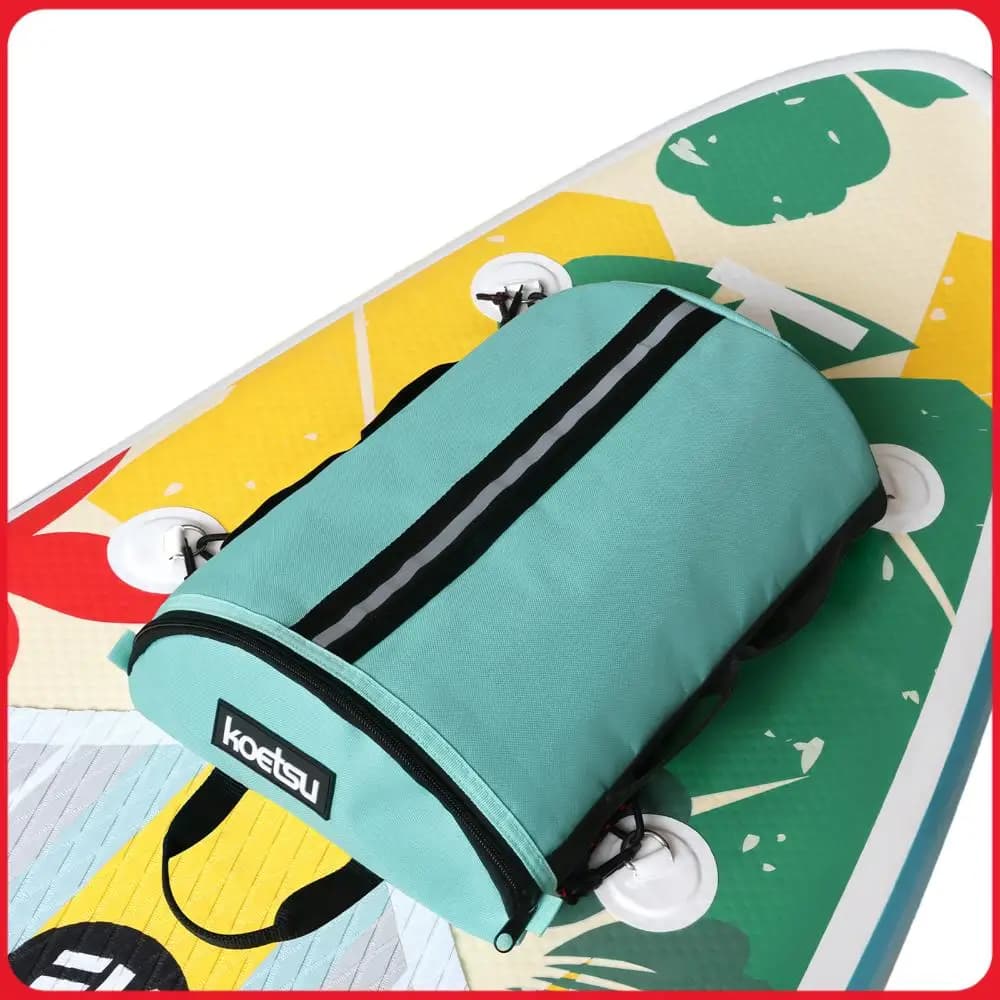 Storage Bag with 4 Hooks and Carry Handle Surfboard Quick-Drying Bag Waterproof 360° Rotatable Buckle for Kayak Paddle Boards