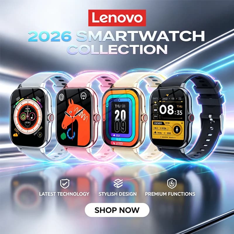 nuovo smartwatch Lenovo. Chiamata Bluetooth, funzione di promemoria per le chiamate. Supporta sistemi Android e iOS, orologio smart unisex di ultima moda.