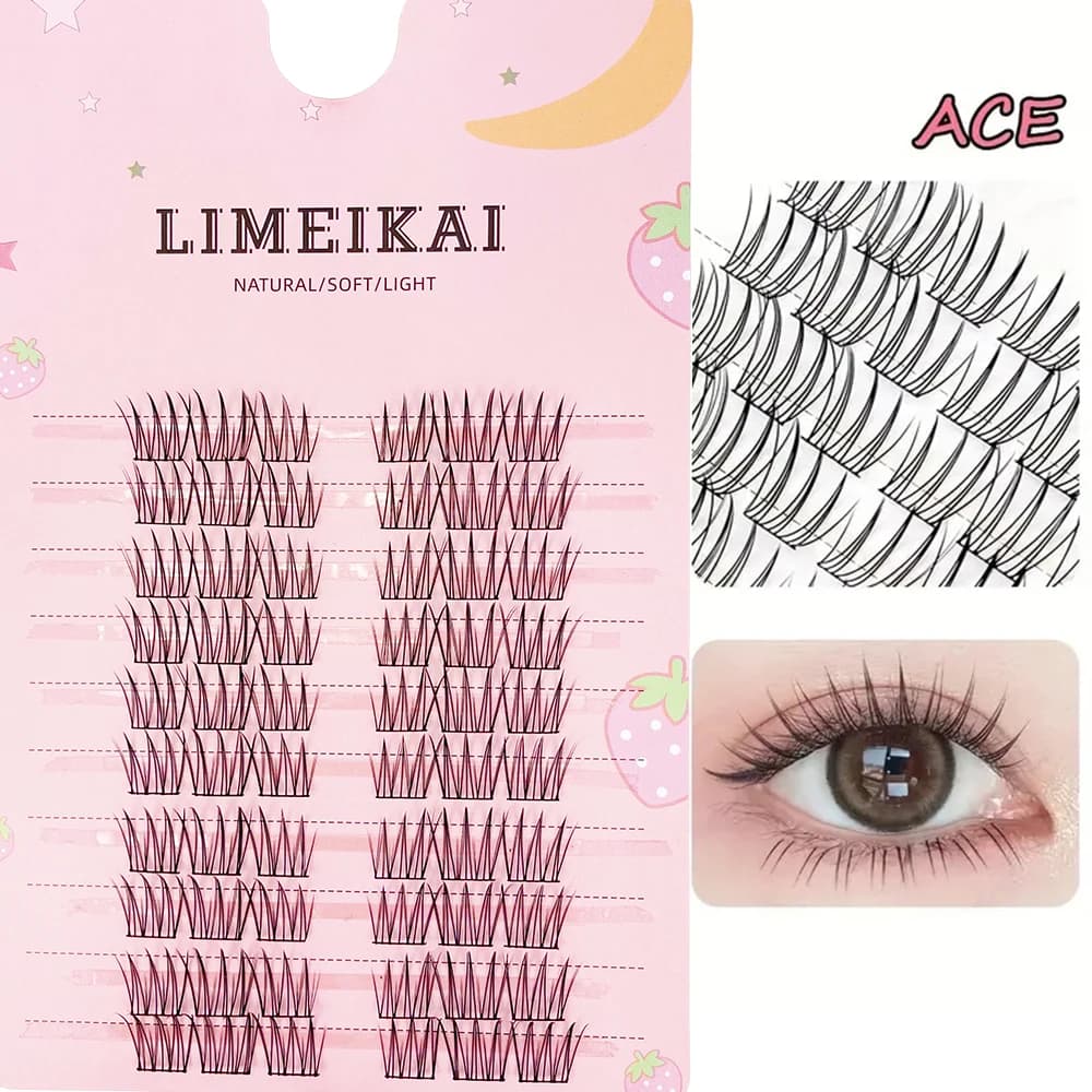 10 grappoli di extension per ciglia ispirati alle ragazze ACE con riccioli a C, hanno un aspetto naturale, perfetti per i principianti.