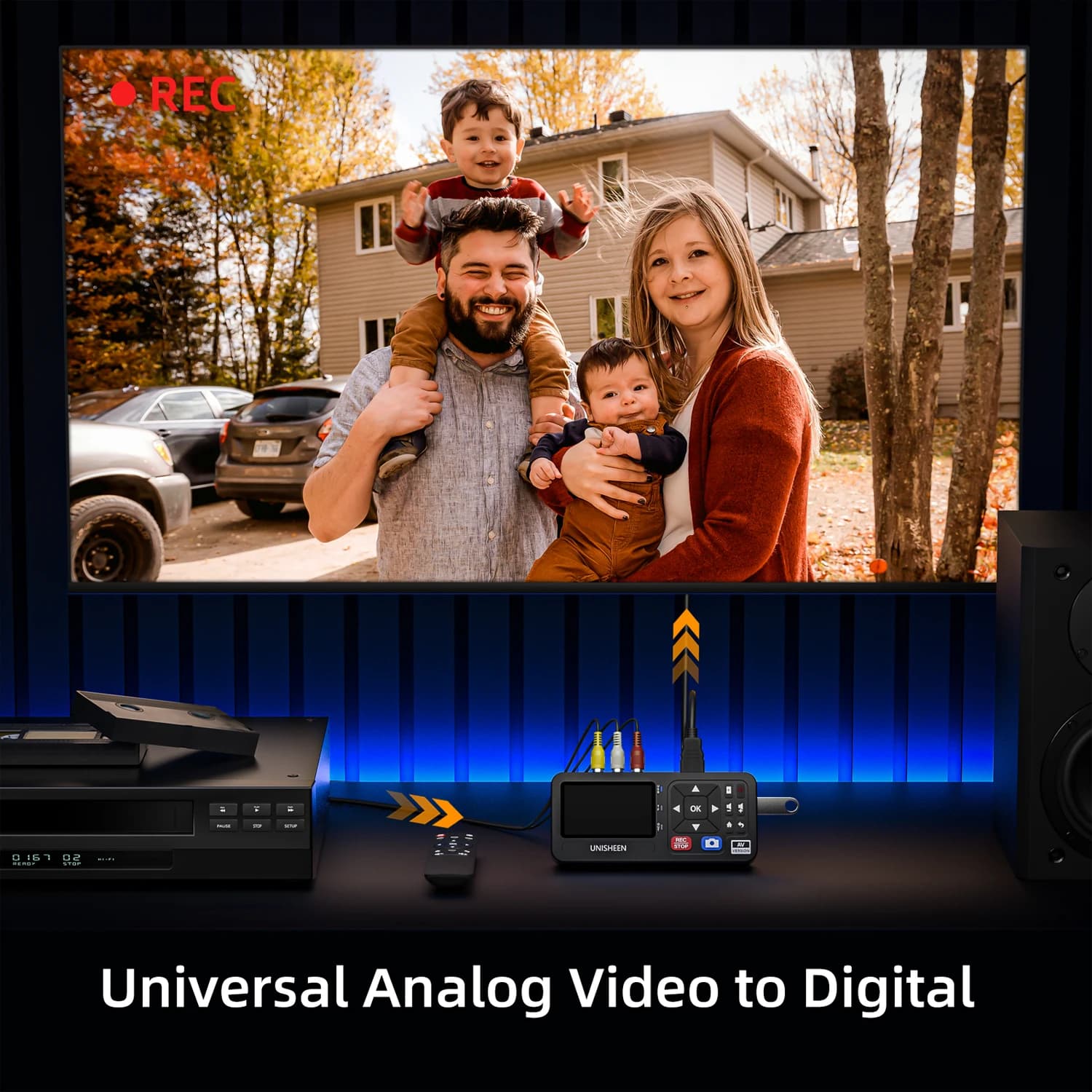 XMSJ-CVBS S-Video 720P Analogico a MP4 1080P Convertitore video digitale Scheda di acquisizione scatola videoregistratore AV per nastri cassette DVD VHS