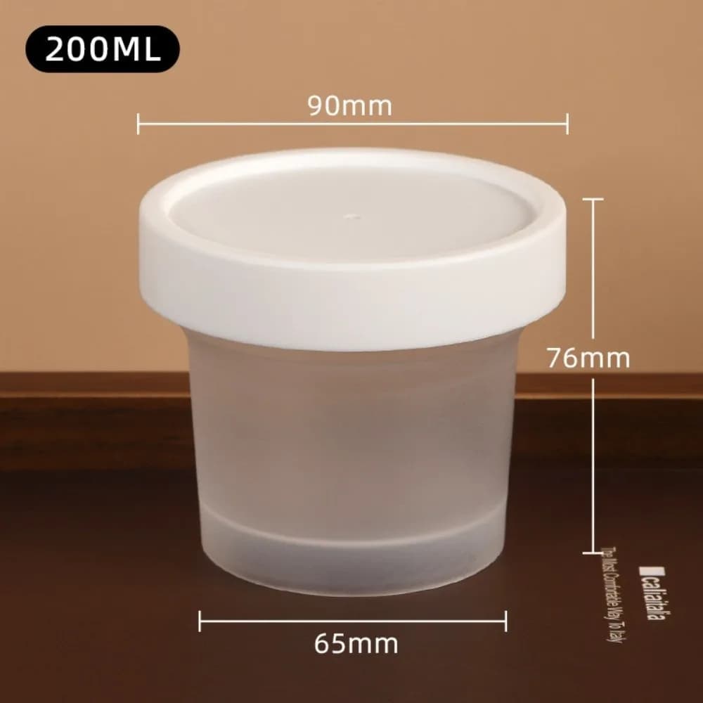 10Pcs Transparent Yogurt Pudding Jars Sealed with Lid Food Storage Container Stackable Reusable Fresh Keeping Box Refrigerator