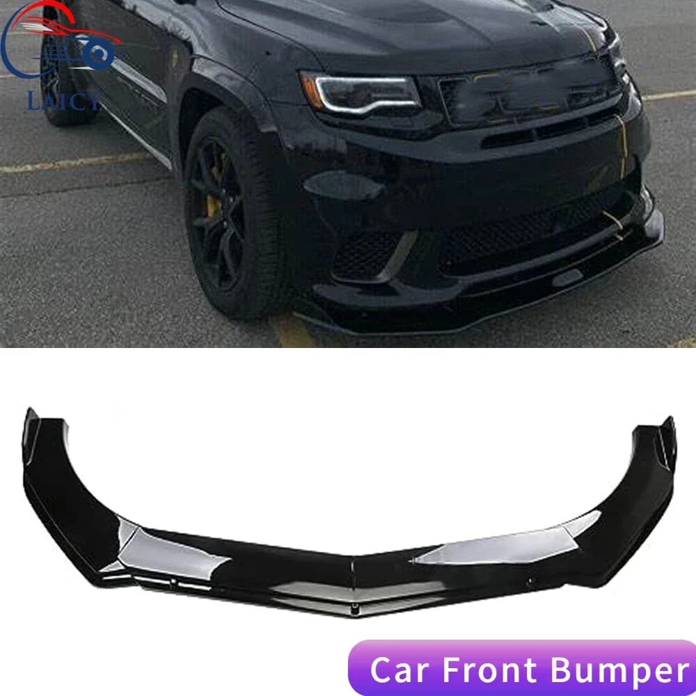 LAICY For Grand Cherokee Auto Front bumper Lip Spoiler Kit Body Splitter Diffuser Guard Covers Black