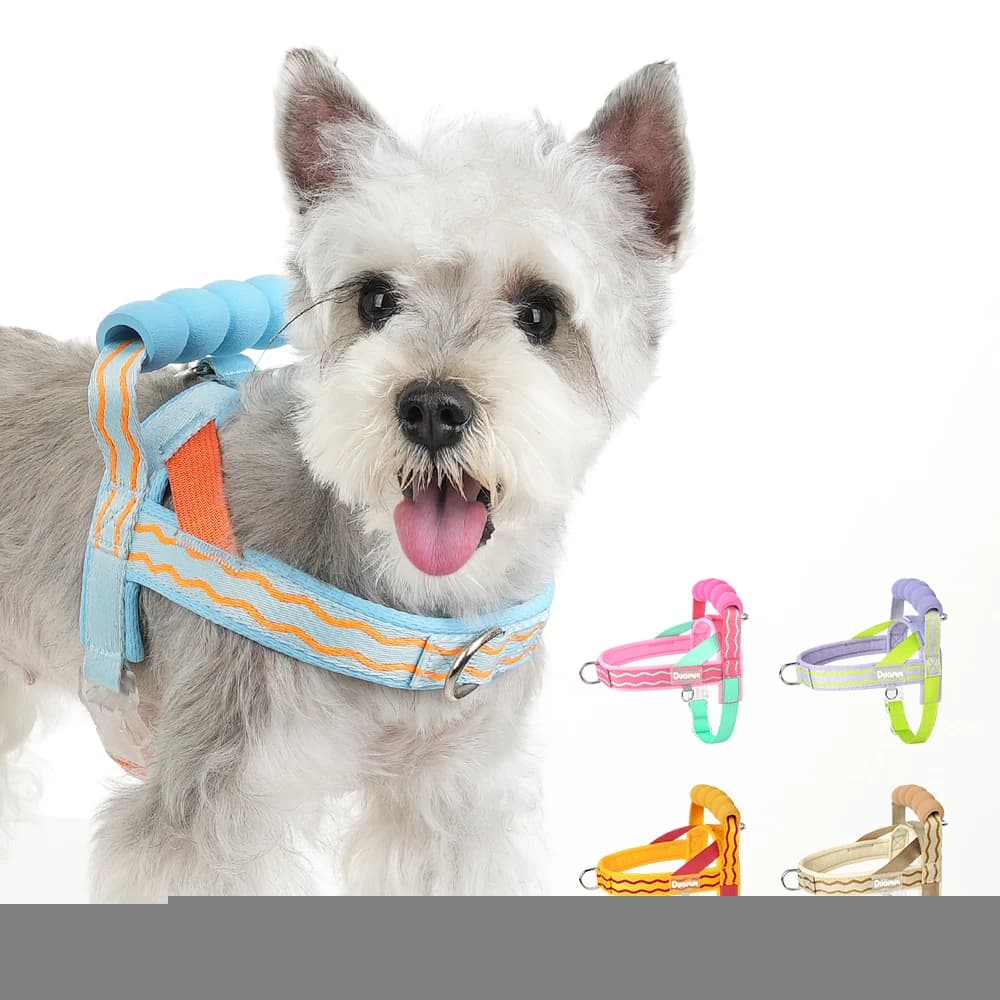 Reflective Dog Harness with Soft Handle No Pull Adjustable Pet Vest Harness for Small Medium Dogs Walking