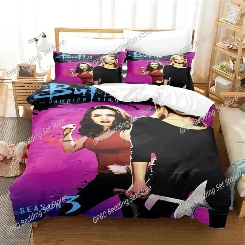 Buffy the Vampire Slayer 3D NEW Duvet Cover Pillowcase Bedding Set Adult Girl Bedroom Decoration Children Single Double Large