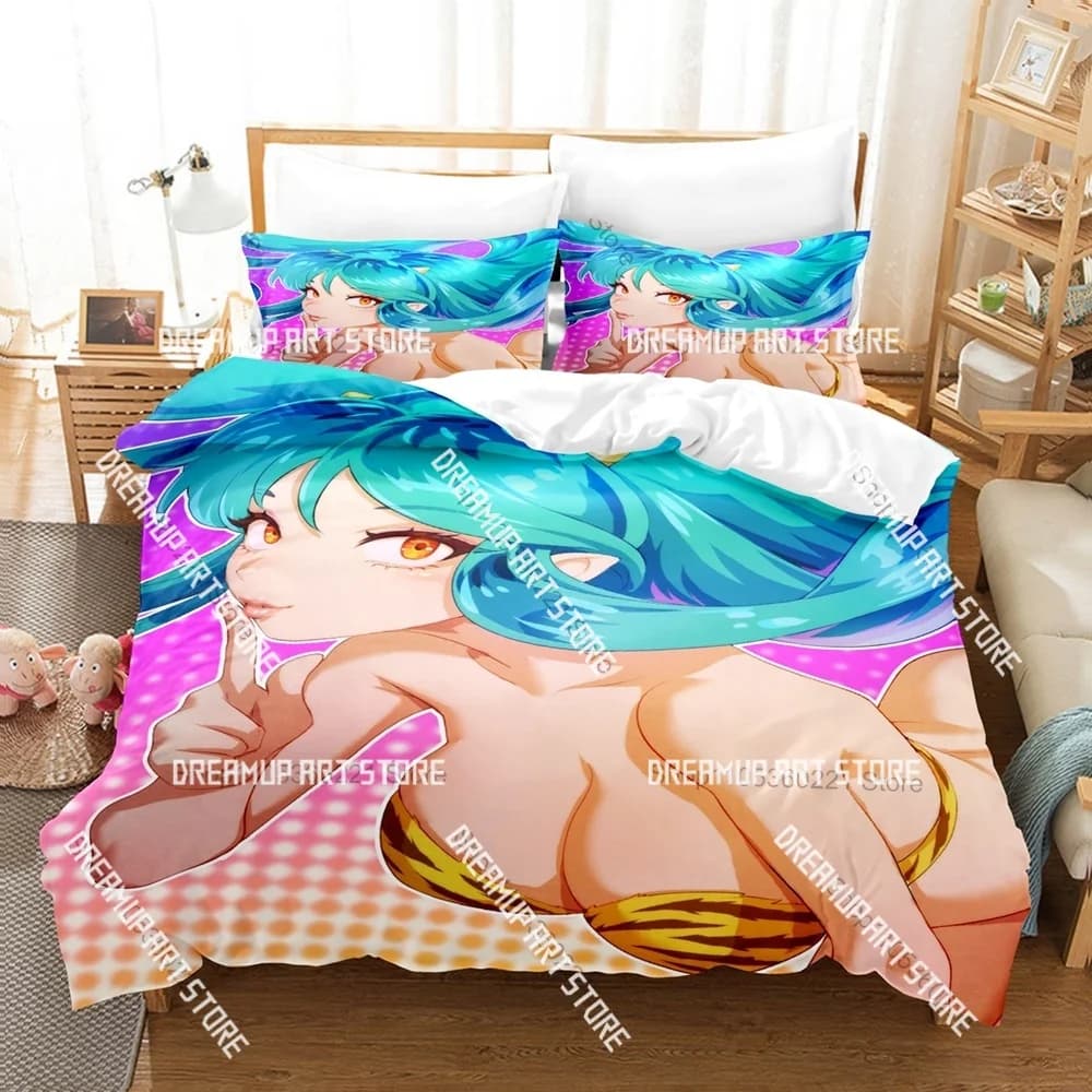 3D Printed Urusei Yatsura Lum Bedding Set for Boys Girls Duvet Cover Pillowcase Twin Queen King Full Single Double Sizes