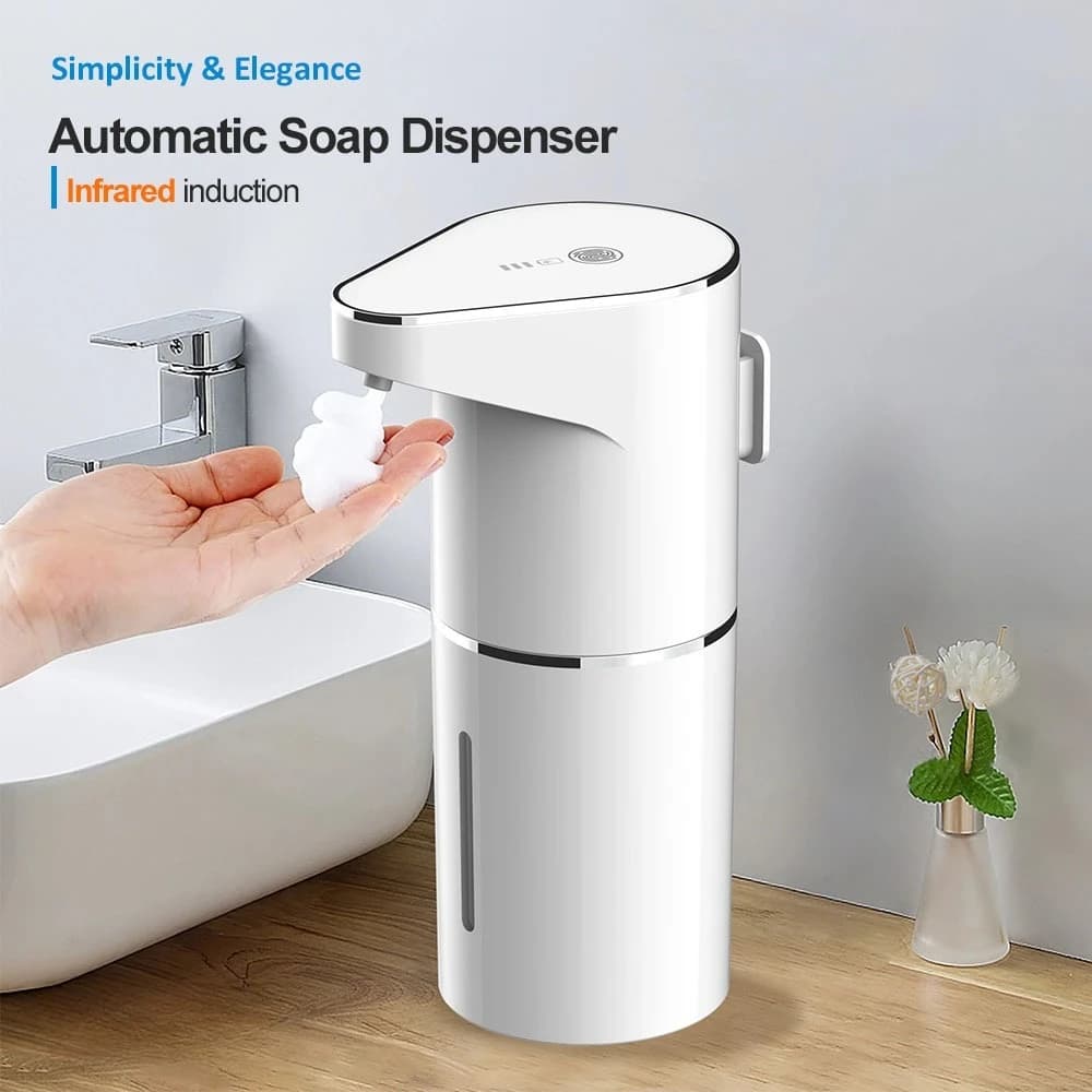 Dispenser di sapone con rilevamento automatico per bagno Tipo C Espumiera elettrica senza contatto a più livelli Ricarica verticale a parete