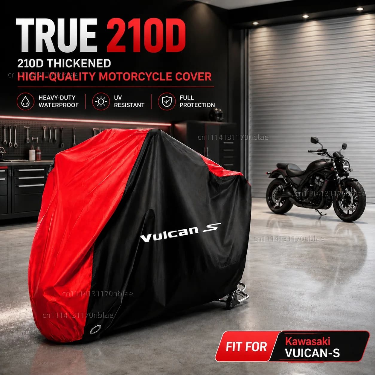 For Kawasaki VUICAN-S 650 2015-2018 Logo Vuican-s 210D Motorcycle Cover Waterproof Dustproof UV Protection Moto Rain Cover