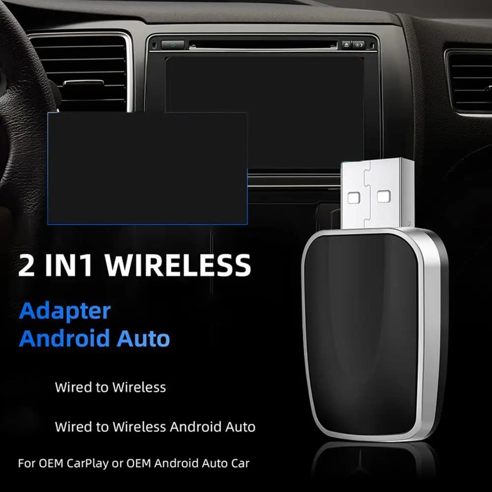 Wireless Car Adapter Android Auto Wireless Wired Mini Wireless Play Box WiFi Box AI Plug 1 and Intelligent Adapter in 2 cars L6A9