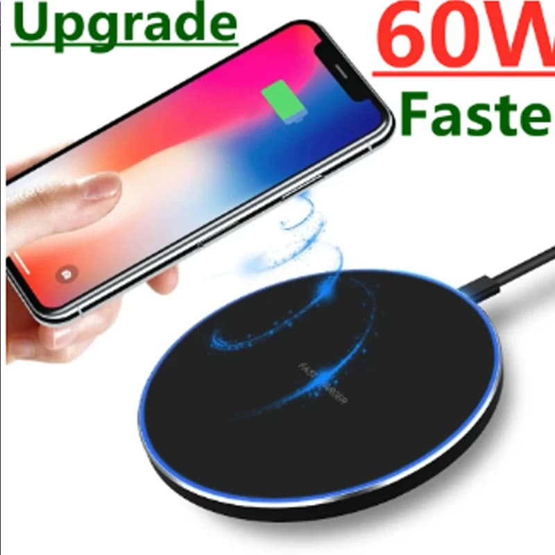 Caricabatterie wireless da 60 W per Sony Xperia XZ3 XZ2 OPPO Trova X5 Trova X3 Pro Google Dock di ricarica wireless Caricatore del telefono wireless
