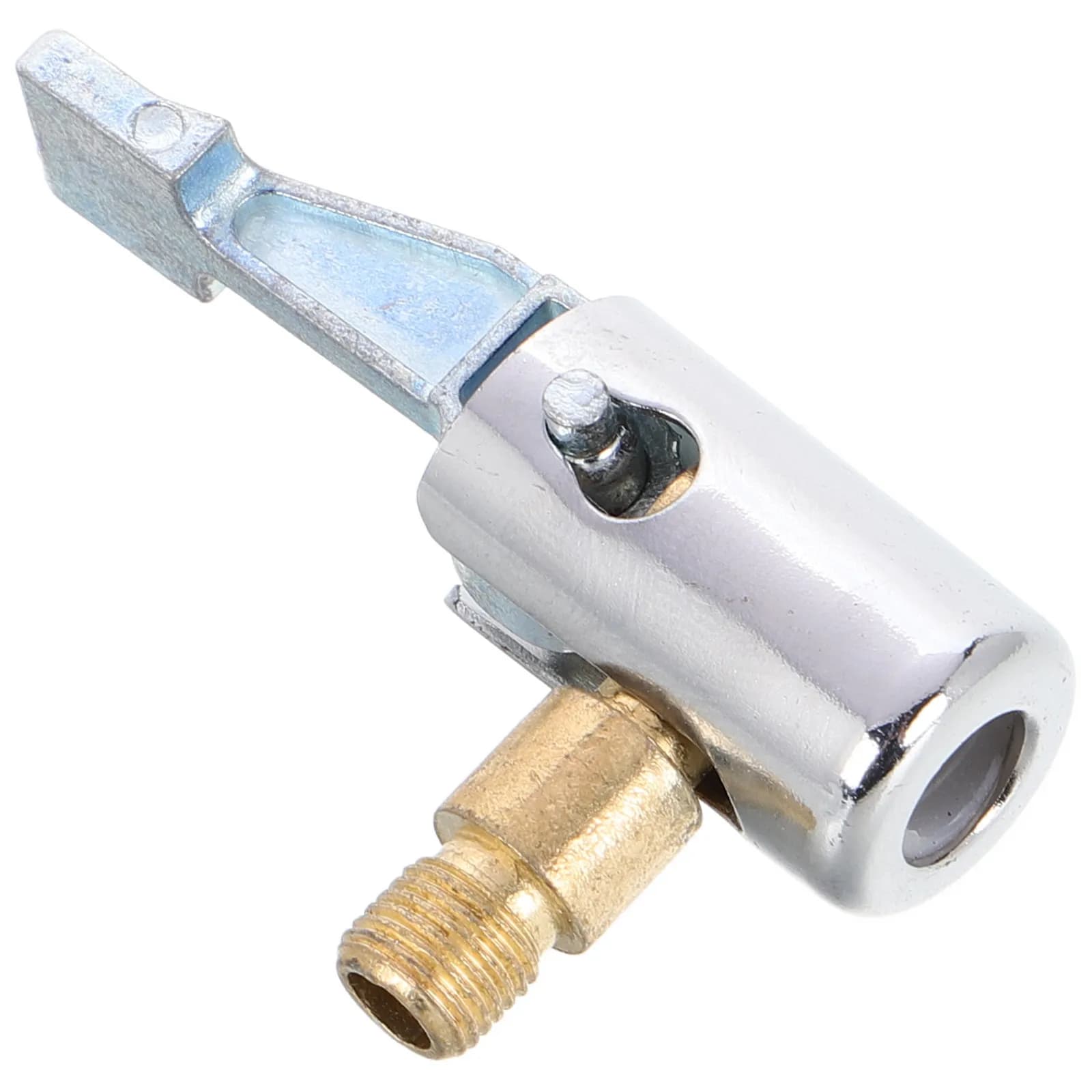 Adattatore per Pompa d'Aria Portatile con Attacco Rapido in Lega, Clip per Gonfiaggio Pneumatici, Ugello in Ottone con Blocco per Veicoli e Biciclette
