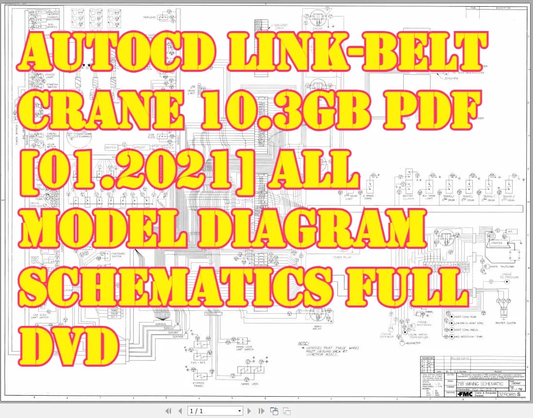 AutoCD Link-Belt Crane 10,3 GB PDF [01.2021] Schema di tutti i modelli DVD completo